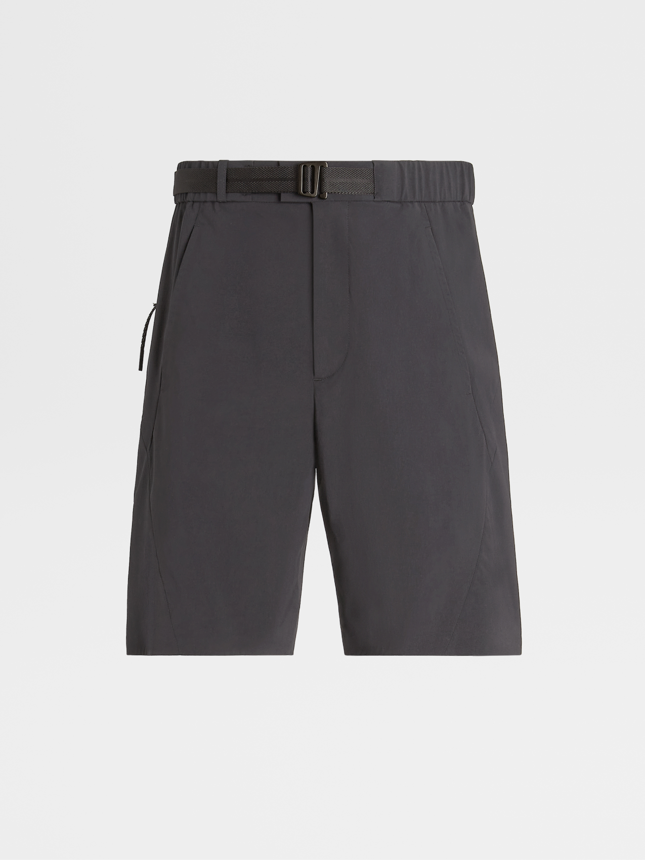 Pantalón Corto en Nylon Elástico Color Negro